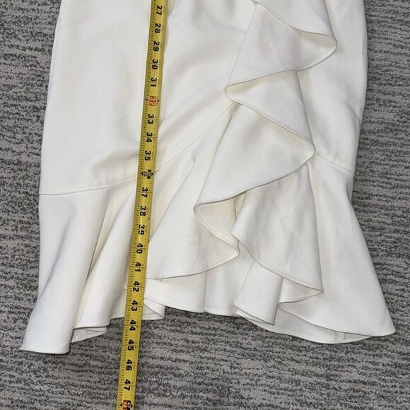 New Cinq A Sept Ruffle Angela MIDI Dress White Size 0 - Picture 12 of 16